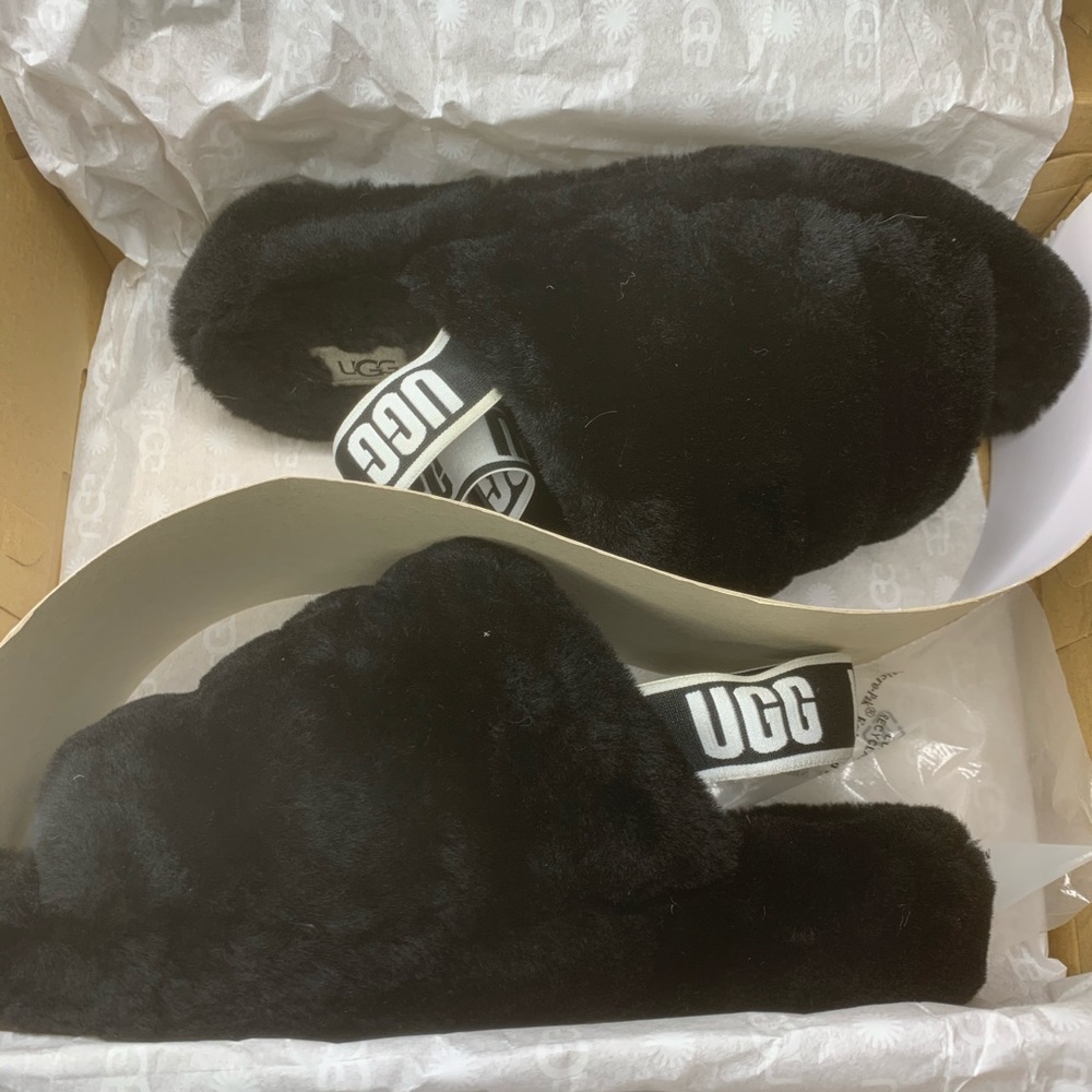Black UGG sandals